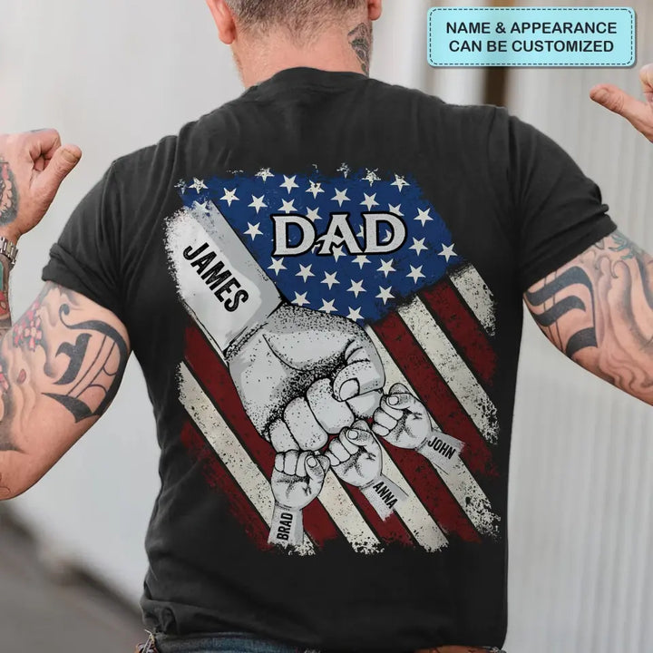Personalized T-shirt - 4th Of July, Father's Day, Birthday Gift For Dad, Grandpa - American Flag Daddy