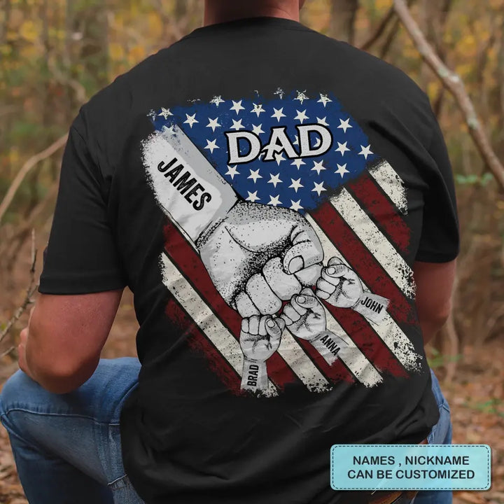 Personalized T-shirt - 4th Of July, Father's Day, Birthday Gift For Dad, Grandpa - American Flag Daddy