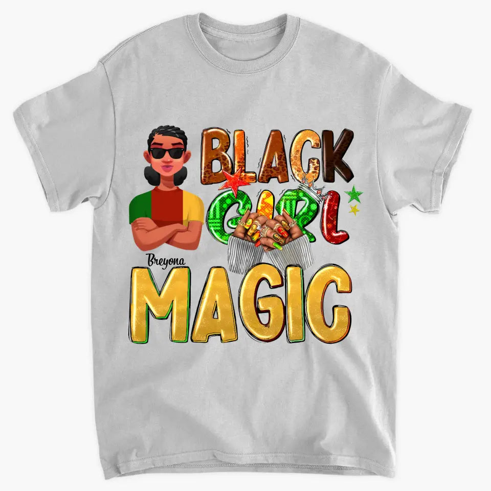 Personalized T-shirt - Mother's Day, Birthday Gift For Mom, Grandma - Black Girl Magic