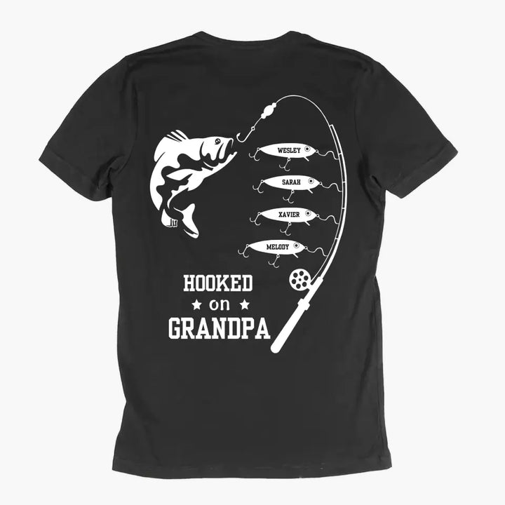 Personalized T-shirt - Father's Day, Birthday Gift For Dad, Grandpa, Fishing Lover - Hooked On Daddy