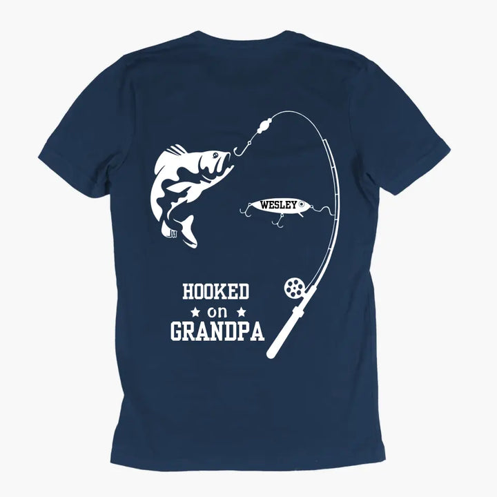 Personalized T-shirt - Father's Day, Birthday Gift For Dad, Grandpa, Fishing Lover - Hooked On Daddy