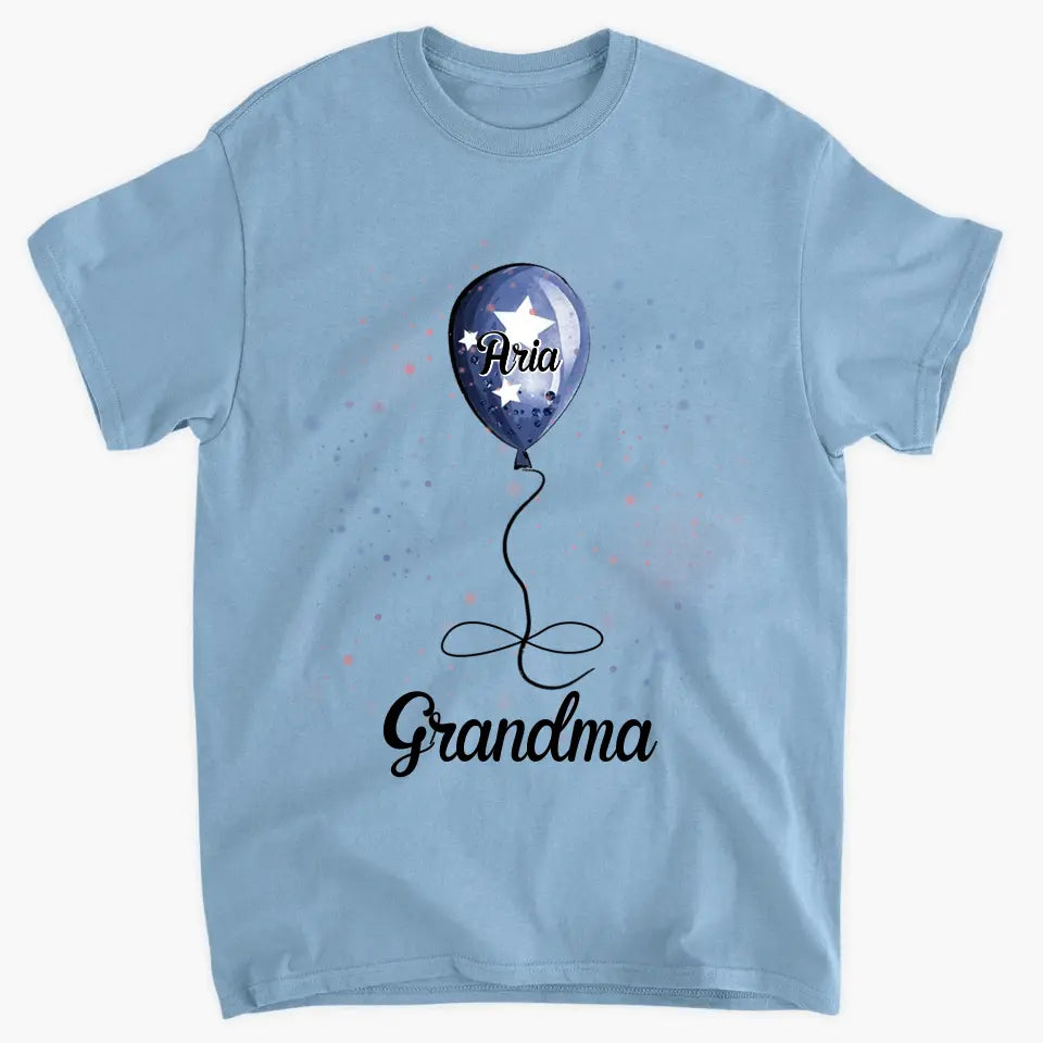 Personalized T-shirt - 4th Of July, Mother's Day, Birthday Gift For Mom, Grandma - Grandma Balloon