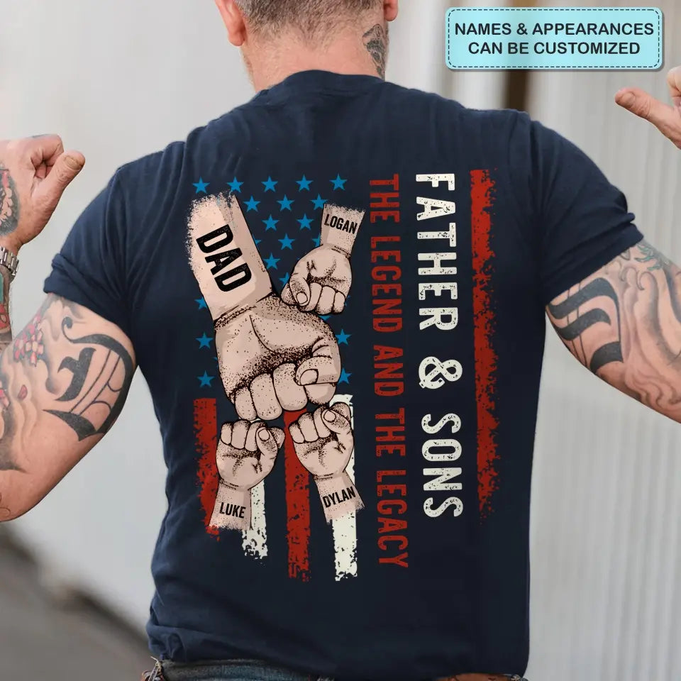 Personalized T-shirt - Father's Day, Birthday Gift For Dad, Grandpa - Father And Children The Legend And The Legacy