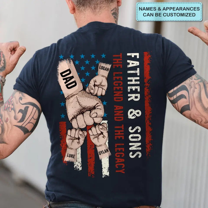 Personalized T-shirt - Father's Day, Birthday Gift For Dad, Grandpa - Father And Children The Legend And The Legacy