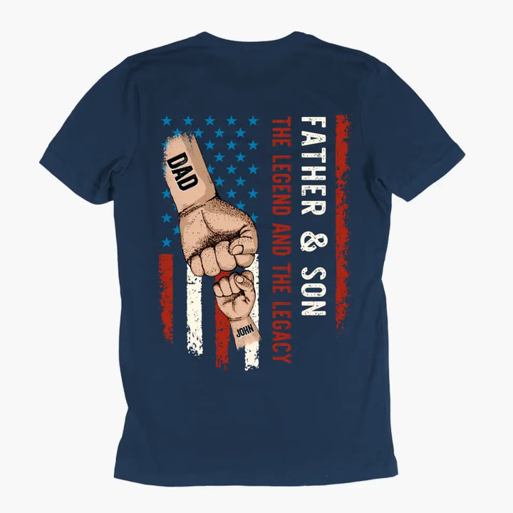 Personalized T-shirt - Father's Day, Birthday Gift For Dad, Grandpa - Father And Children The Legend And The Legacy
