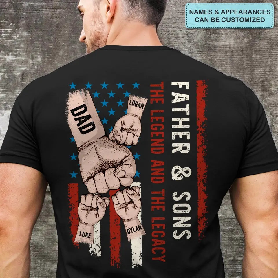 Personalized T-shirt - Father's Day, Birthday Gift For Dad, Grandpa - Father And Children The Legend And The Legacy