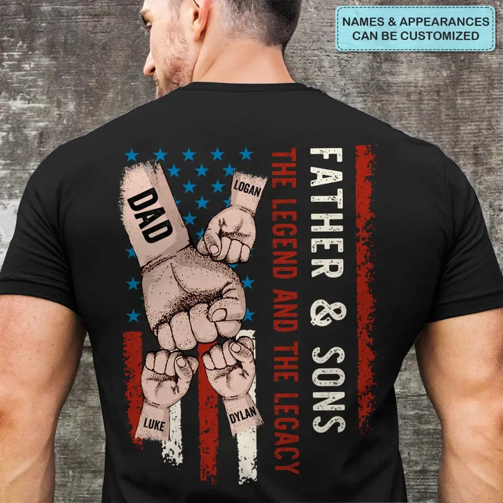 Personalized T-shirt - Father's Day, Birthday Gift For Dad, Grandpa - Father And Children The Legend And The Legacy