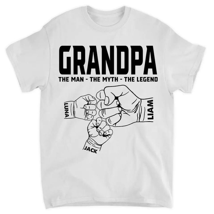 Personalized T-shirt - Father's Day, Birthday Gift For Dad, Grandpa - The Man The Myth The Legend