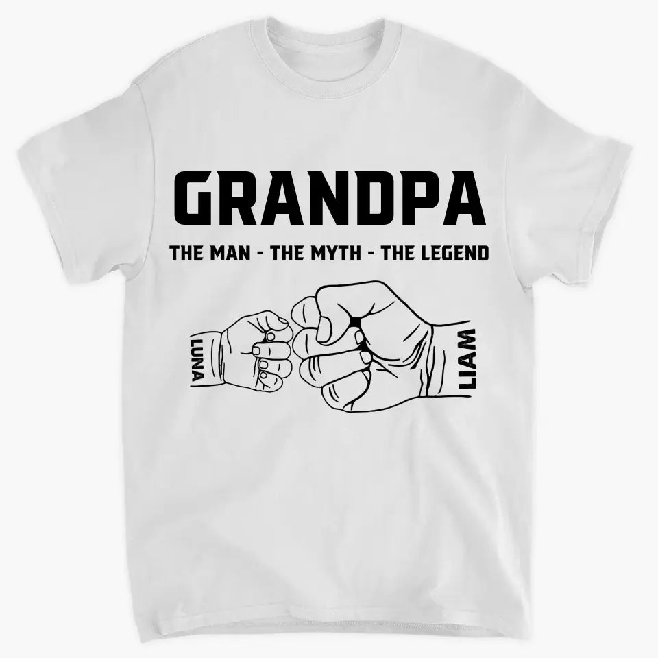 Personalized T-shirt - Father's Day, Birthday Gift For Dad, Grandpa - The Man The Myth The Legend