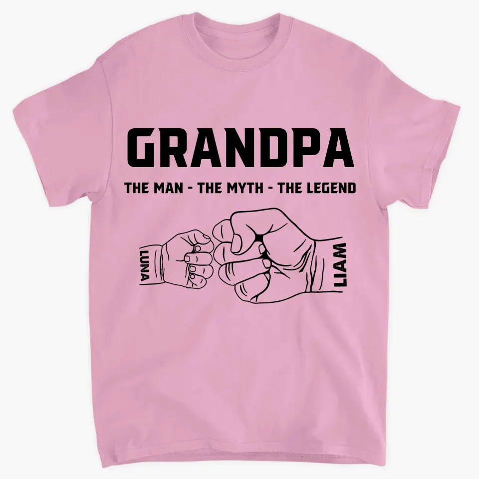 Personalized T-shirt - Father's Day, Birthday Gift For Dad, Grandpa - The Man The Myth The Legend