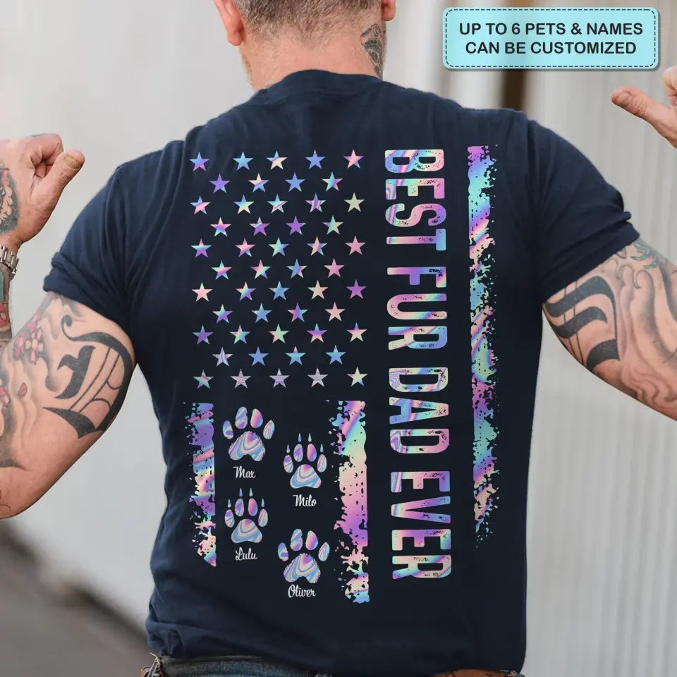 Personalized Custom T-shirt - Father's Day, Birthday Gift For Dad, Grandpa - Best Fur Dad Ever