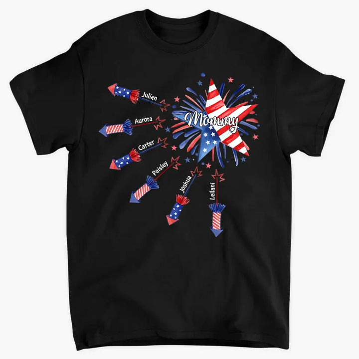 Personalized Custom T-shirt - 4th Of July, Mother's Day, Birthday Gift For Mom, Grandma - Grandma's Sweethearts Independence Day