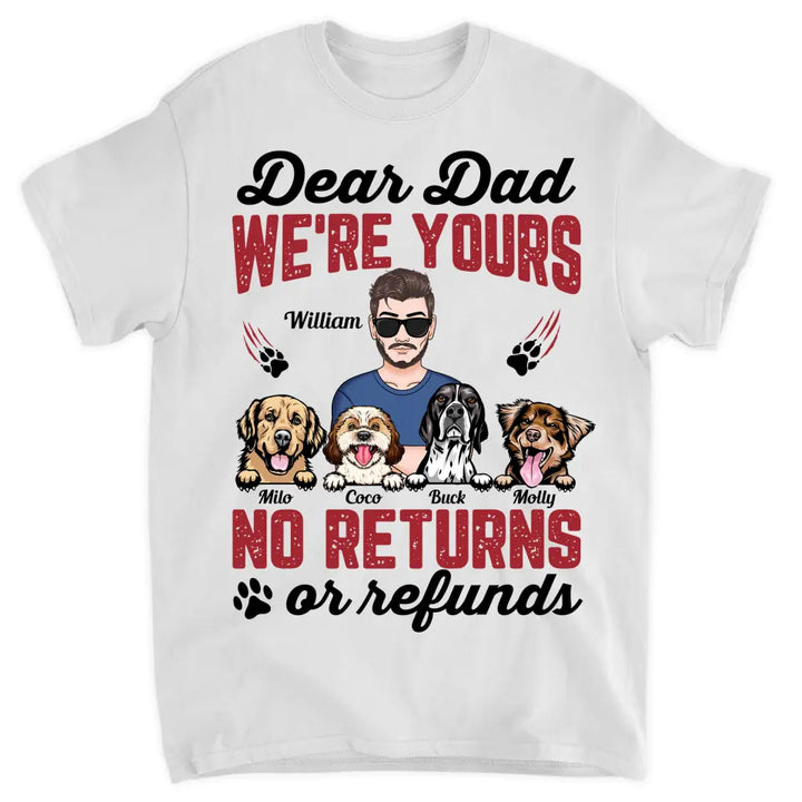 Personalized Custom T-shirt - Father's Day, Birthday Gift For Dad, Grandpa, Pet Lover - No Returns Or Refunds