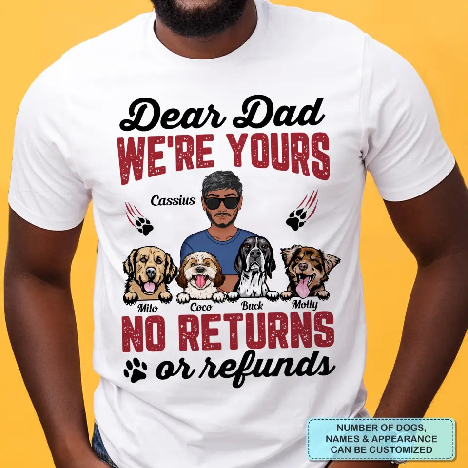Personalized Custom T-shirt - Father's Day, Birthday Gift For Dad, Grandpa, Pet Lover - No Returns Or Refunds
