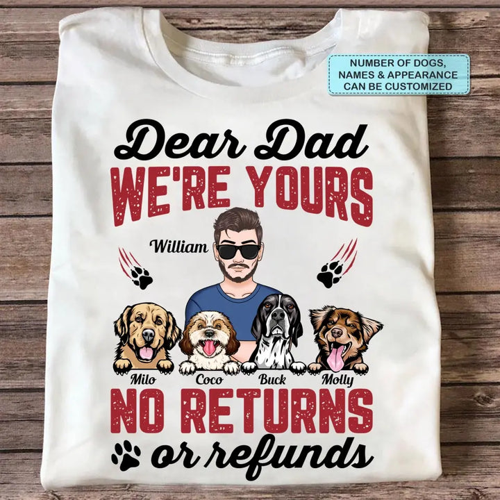 Personalized Custom T-shirt - Father's Day, Birthday Gift For Dad, Grandpa, Pet Lover - No Returns Or Refunds