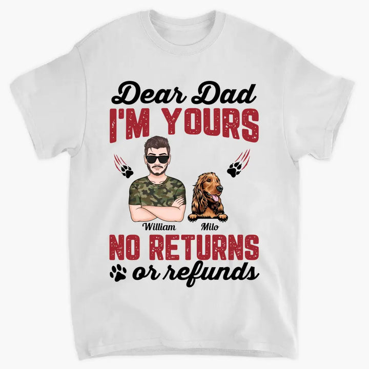 Personalized Custom T-shirt - Father's Day, Birthday Gift For Dad, Grandpa, Pet Lover - No Returns Or Refunds