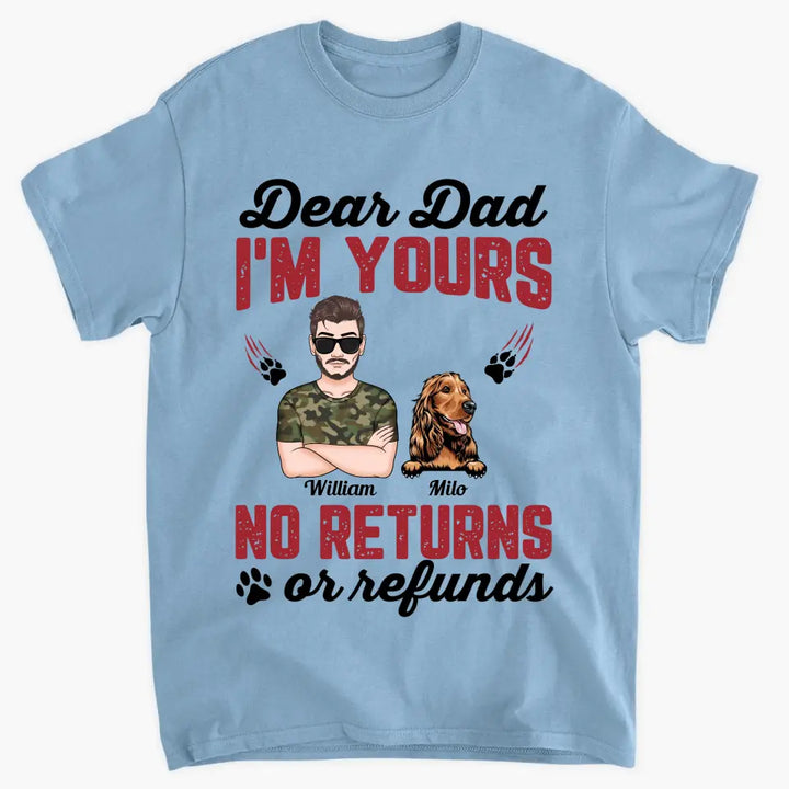 Personalized Custom T-shirt - Father's Day, Birthday Gift For Dad, Grandpa, Pet Lover - No Returns Or Refunds