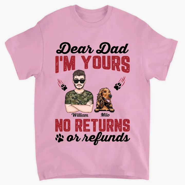 Personalized Custom T-shirt - Father's Day, Birthday Gift For Dad, Grandpa, Pet Lover - No Returns Or Refunds