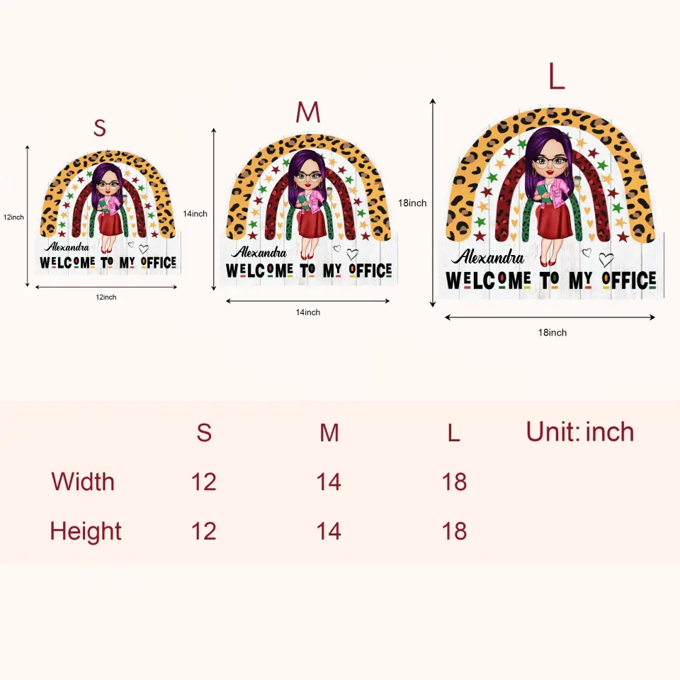 Personalized Custom Door Sign - Birthday, Welcoming Gift For Office Staff - Welcome To My Office New Ver 2