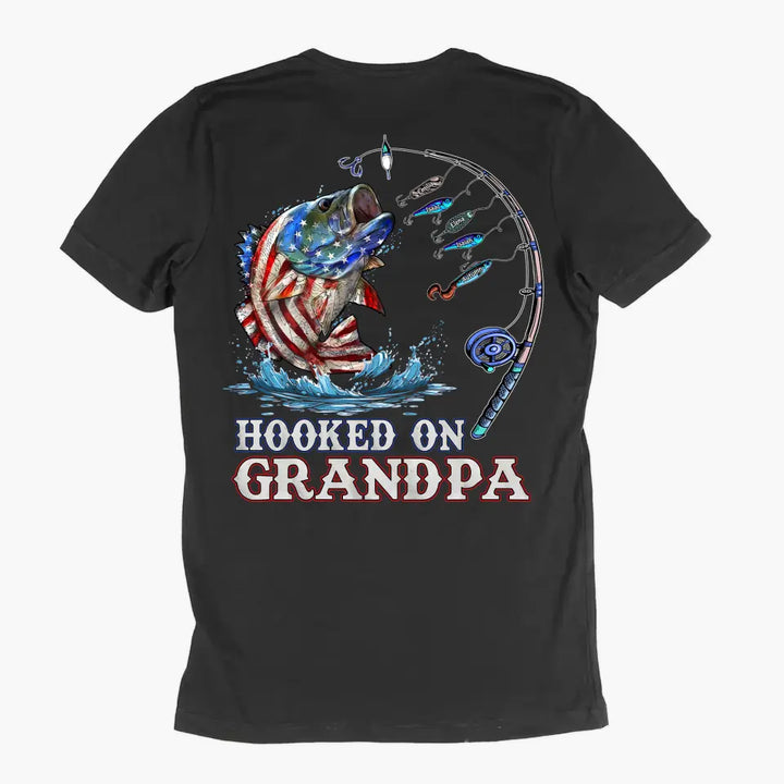 Hook On Daddy Fishing - Custom T-shirt - Father's Day Gift For Dad