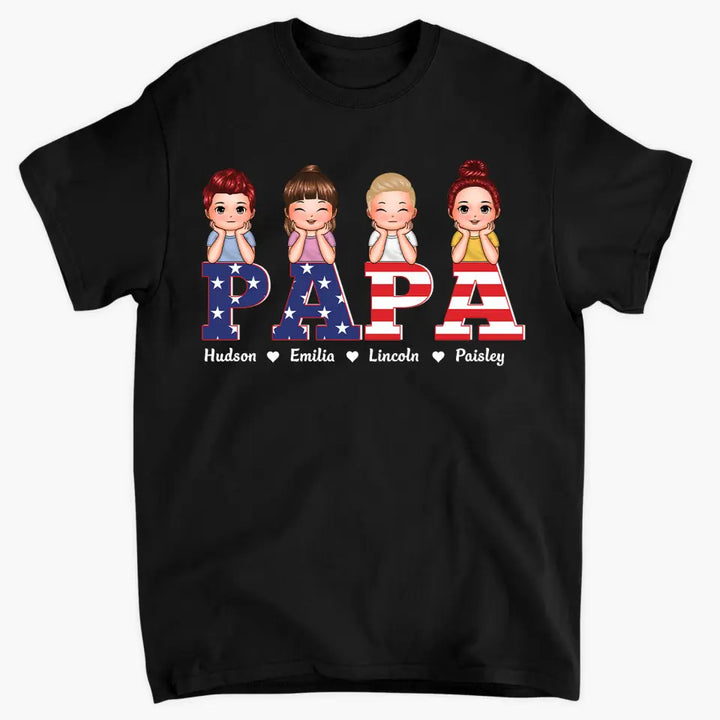 Papa Custom T-shirt - Father's Day Gift