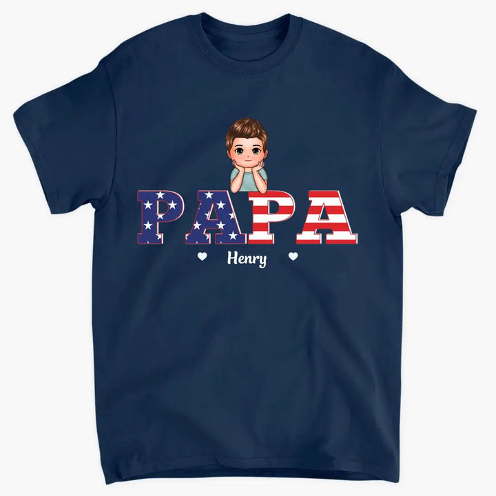 Papa Custom T-shirt - Father's Day Gift