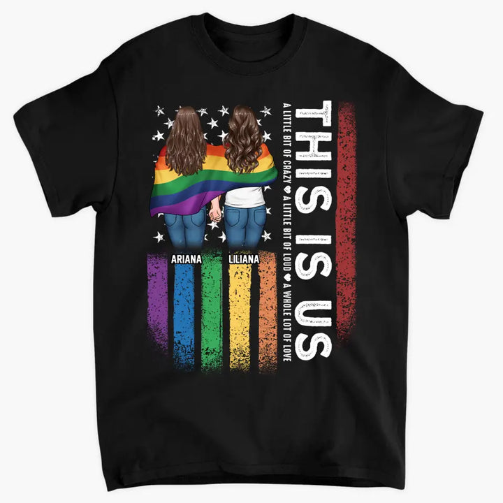 Personalized Custom T-shirt - Pride Month, 4th Of July, LGBT, Anniversary Gift For Couple - This Is Us