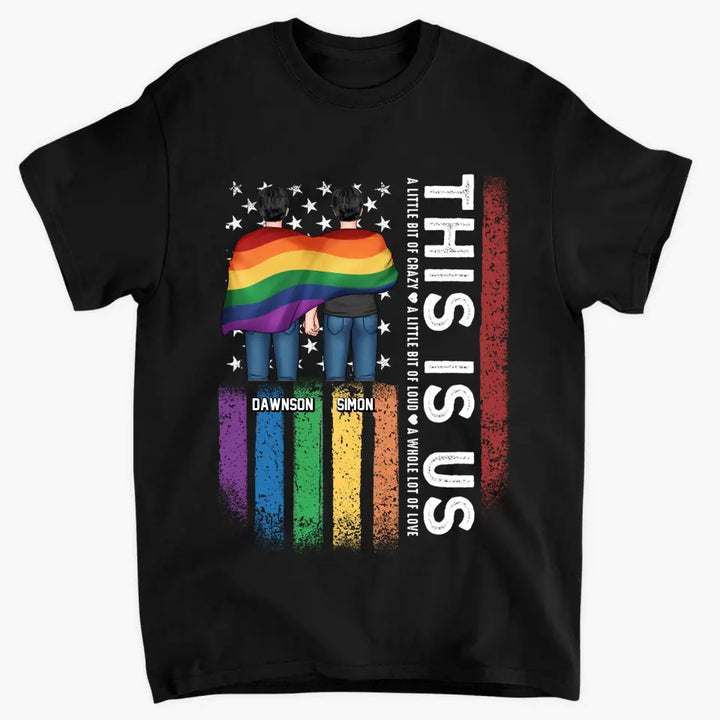 Personalized Custom T-shirt - Pride Month, 4th Of July, LGBT, Anniversary Gift For Couple - This Is Us