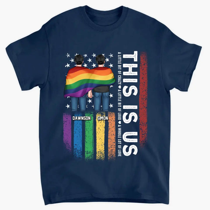 Personalized Custom T-shirt - Pride Month, 4th Of July, LGBT, Anniversary Gift For Couple - This Is Us