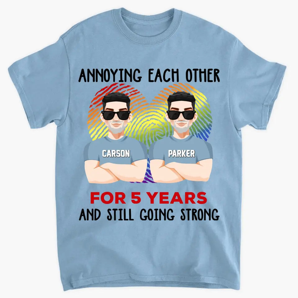 Personalized Custom T-shirt - Pride Month, LGBT, Anniversary Gift For Couple - Annoying Each Other