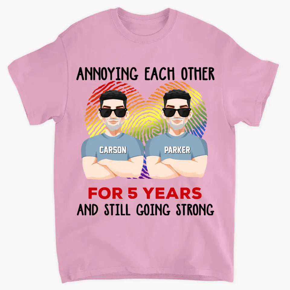 Personalized Custom T-shirt - Pride Month, LGBT, Anniversary Gift For Couple - Annoying Each Other
