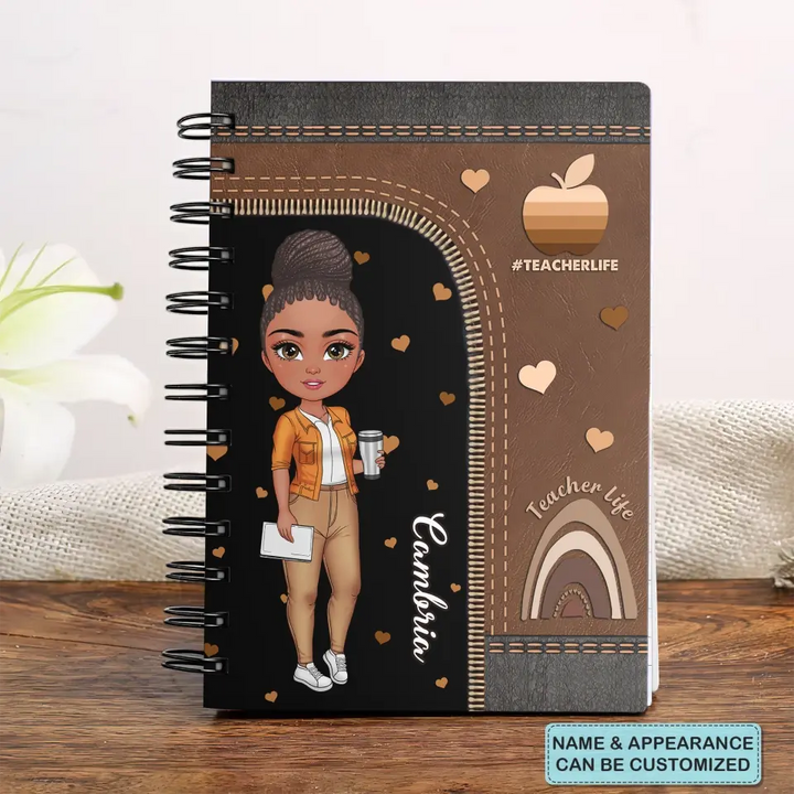 Personalized Custom Spiral Journal - Teacher's Day, Birthday Gift For Teacher - Worthy Teacher