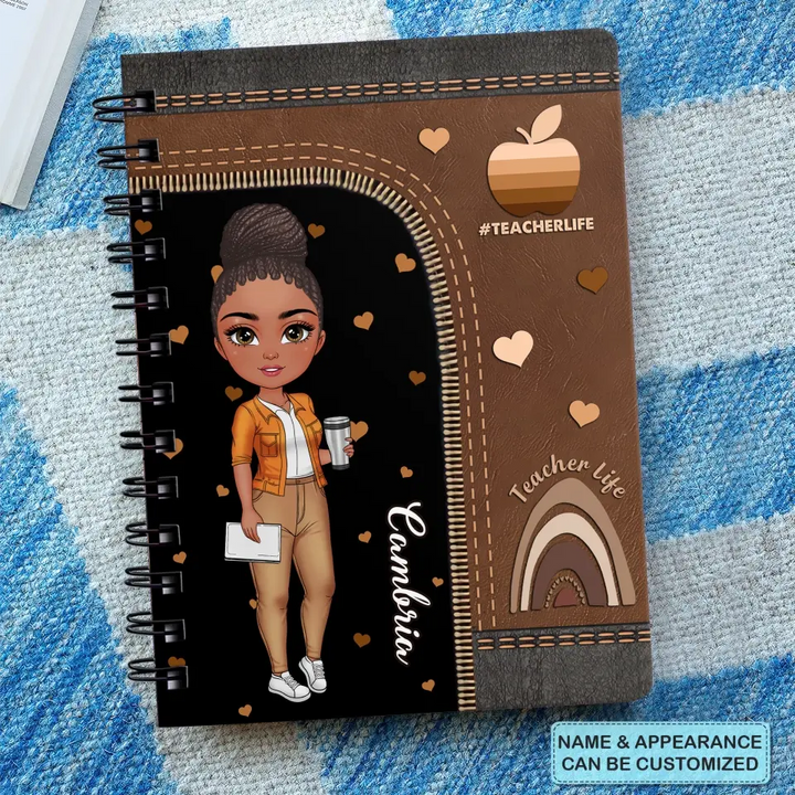 Personalized Custom Spiral Journal - Teacher's Day, Birthday Gift For Teacher - Worthy Teacher