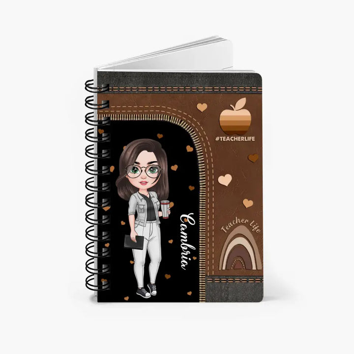 Personalized Custom Spiral Journal - Teacher's Day, Birthday Gift For Teacher - Worthy Teacher