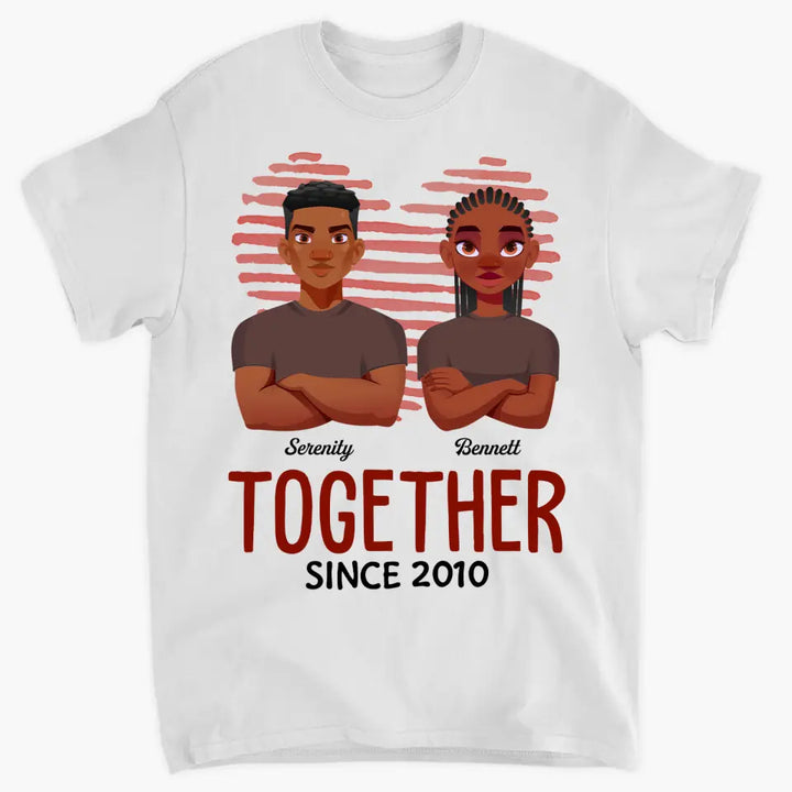 Personalized Custom T-shirt - Pride Month, 4th Of July, LGBT, Anniversary Gift For Couple - Together Since