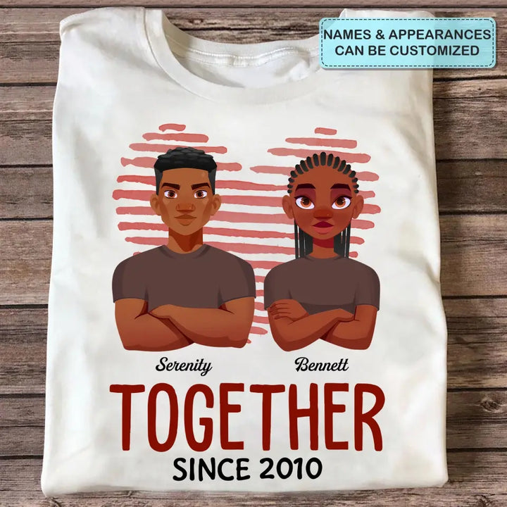 Personalized Custom T-shirt - Pride Month, 4th Of July, LGBT, Anniversary Gift For Couple - Together Since