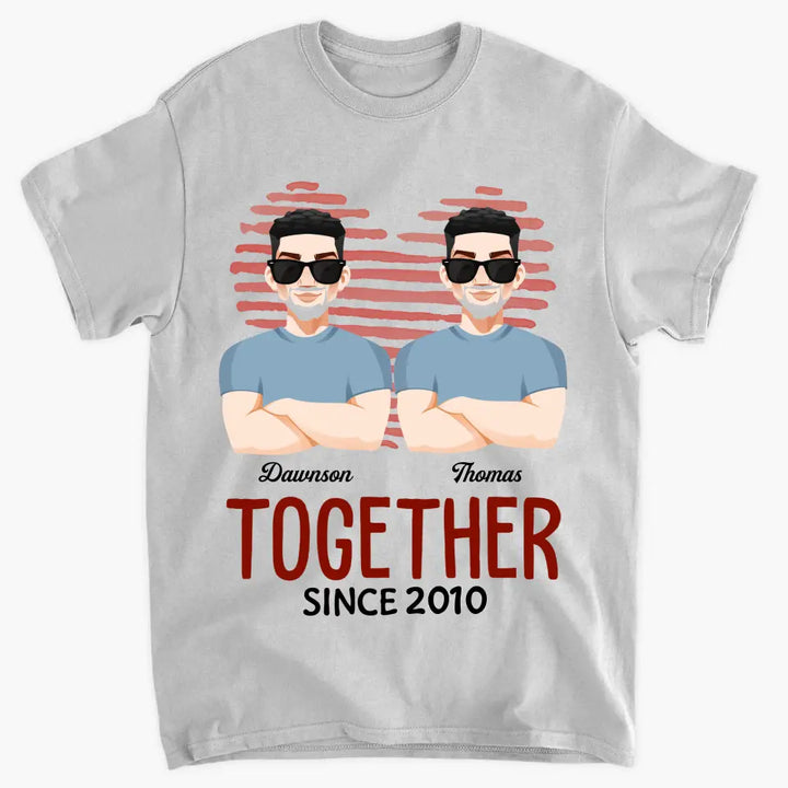 Personalized Custom T-shirt - Pride Month, 4th Of July, LGBT, Anniversary Gift For Couple - Together Since