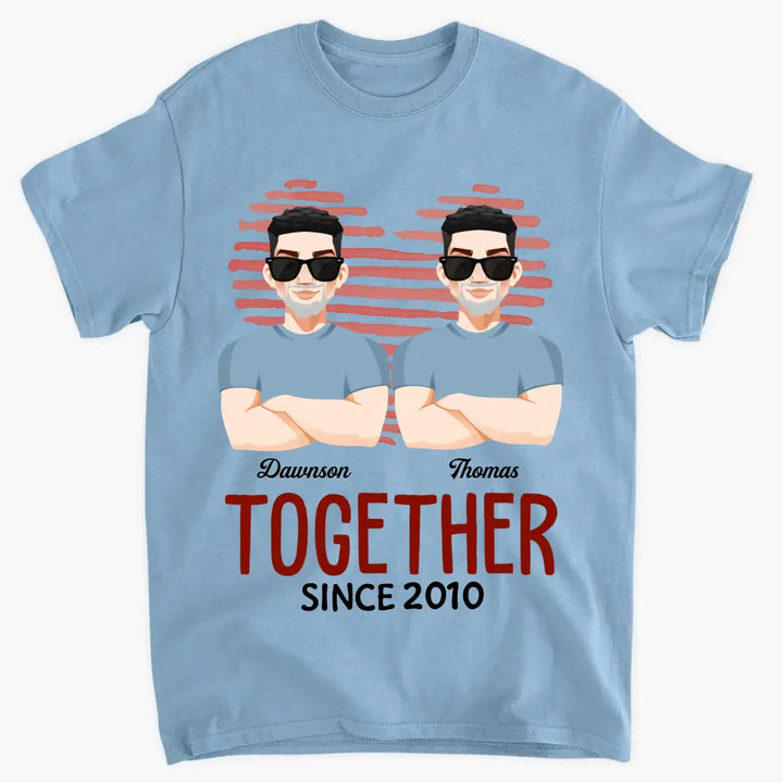 Personalized Custom T-shirt - Pride Month, 4th Of July, LGBT, Anniversary Gift For Couple - Together Since