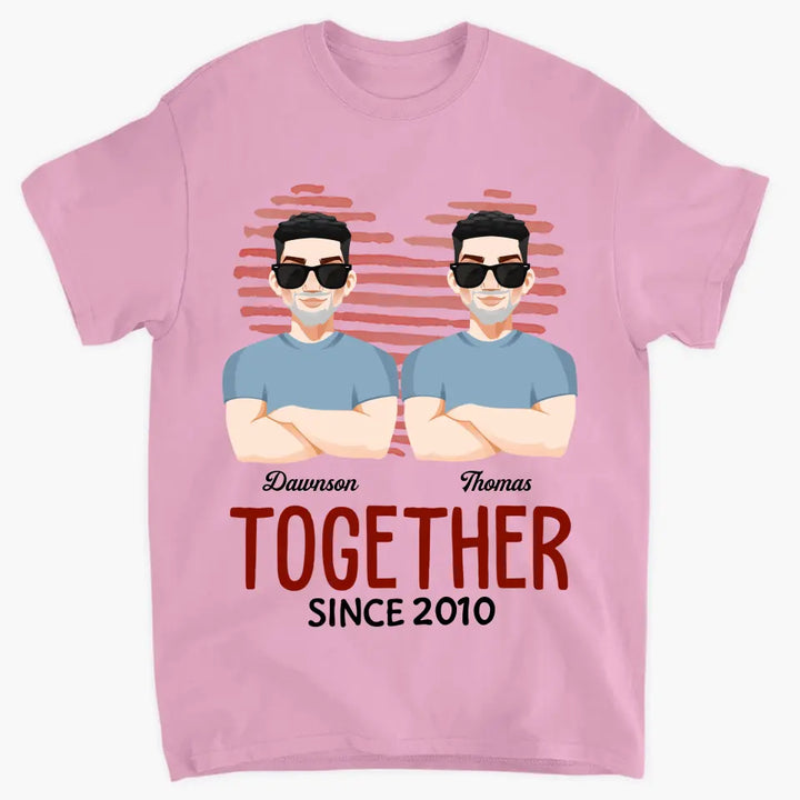 Personalized Custom T-shirt - Pride Month, 4th Of July, LGBT, Anniversary Gift For Couple - Together Since