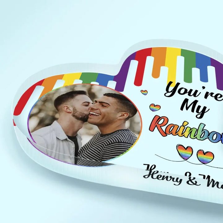 Personalized Custom Heart-shaped Acrylic Plaque - Pride Month, LGBT, Anniversary Gift For Couple - LGBT You're My Person
