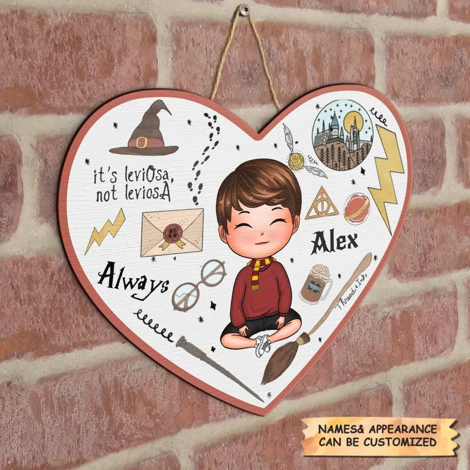 Personalized Door Sign - Gift For Family Member - It's LeviOsa Not LeviosA