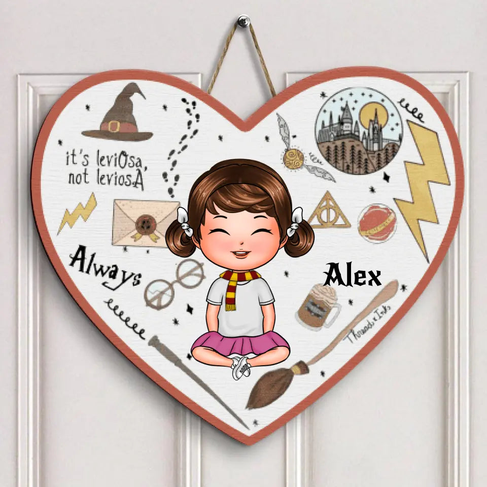 Personalized Door Sign - Gift For Family Member - It's LeviOsa Not LeviosA