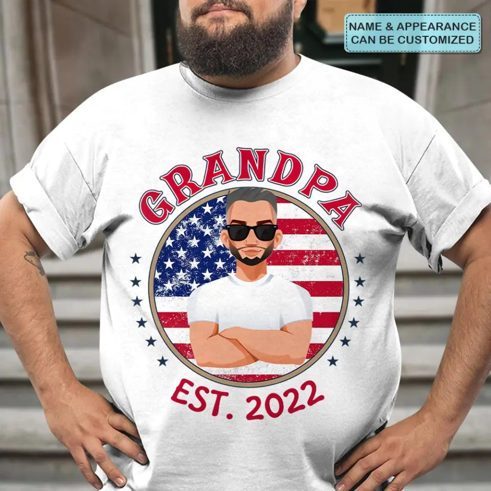 Personalized Custom T-shirt - 4th Of July, Father's Day, Birthday Gift For Dad, Grandpa - Cool Dad Shirt