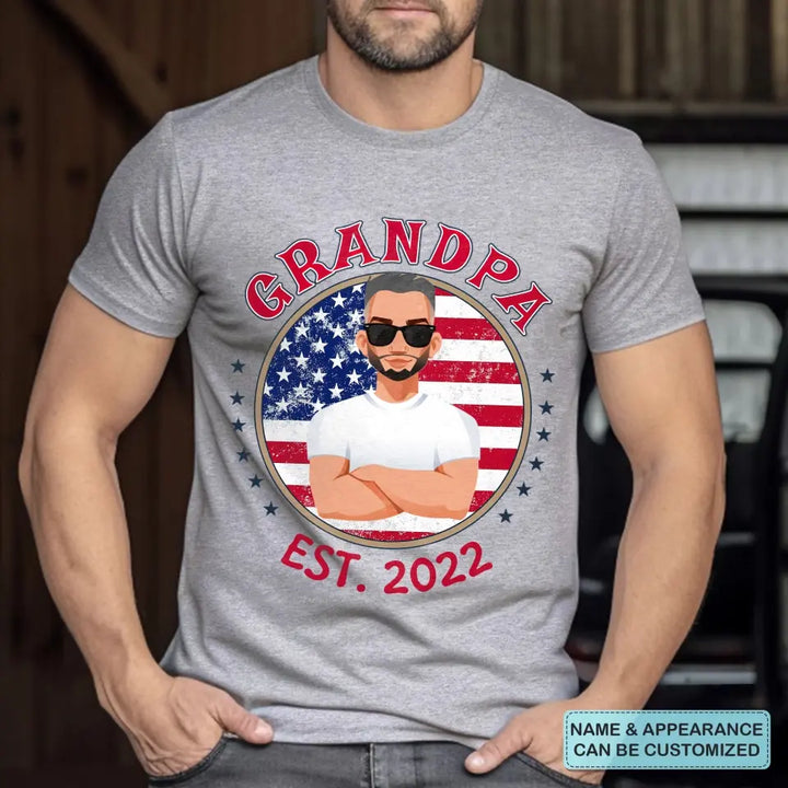 Personalized Custom T-shirt - 4th Of July, Father's Day, Birthday Gift For Dad, Grandpa - Cool Dad Shirt
