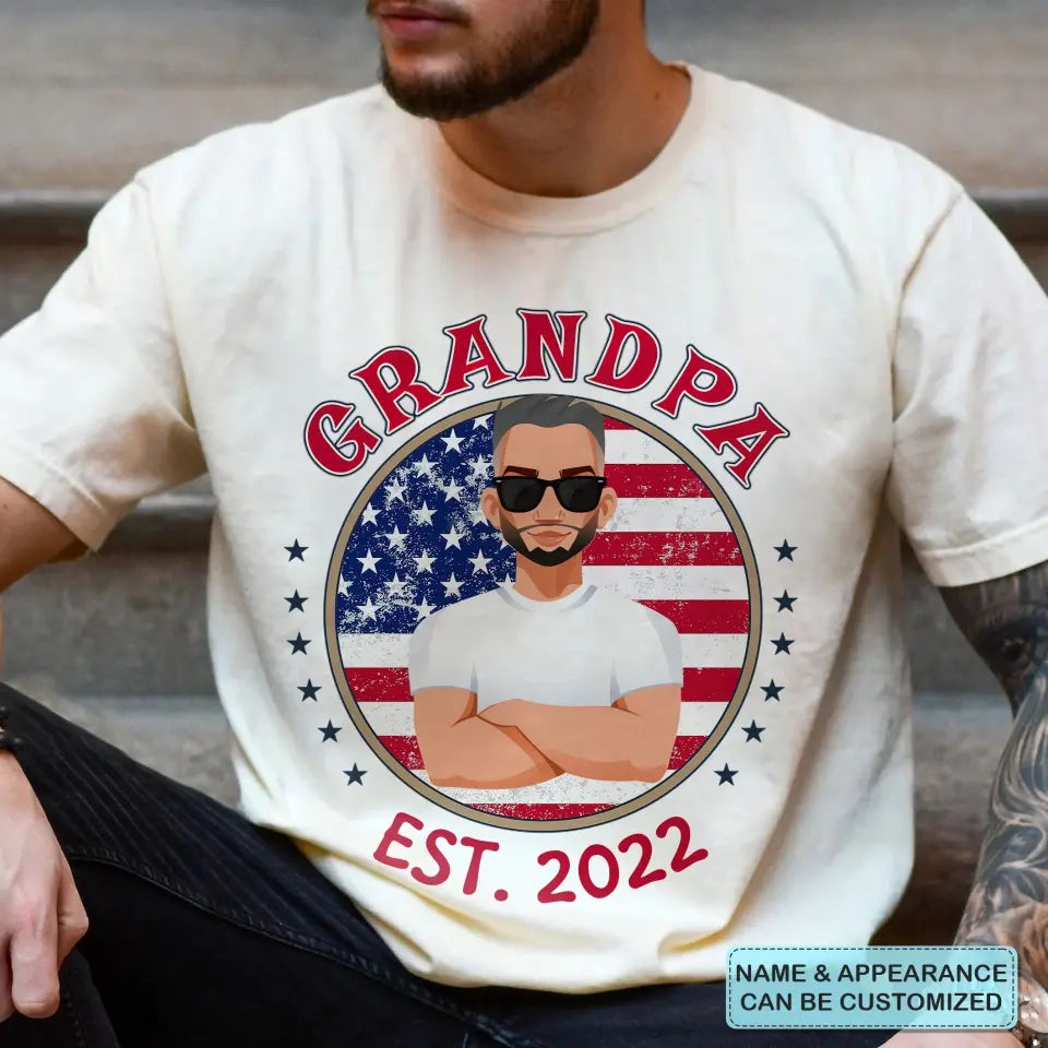 Personalized Custom T-shirt - 4th Of July, Father's Day, Birthday Gift For Dad, Grandpa - Cool Dad Shirt