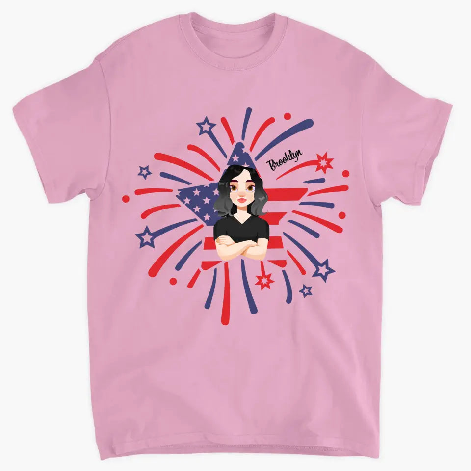 Personalized Custom T-shirt - 4th Of July, Mother's Day, Birthday Gift For Mom, Grandma - Mommy's Fireworks