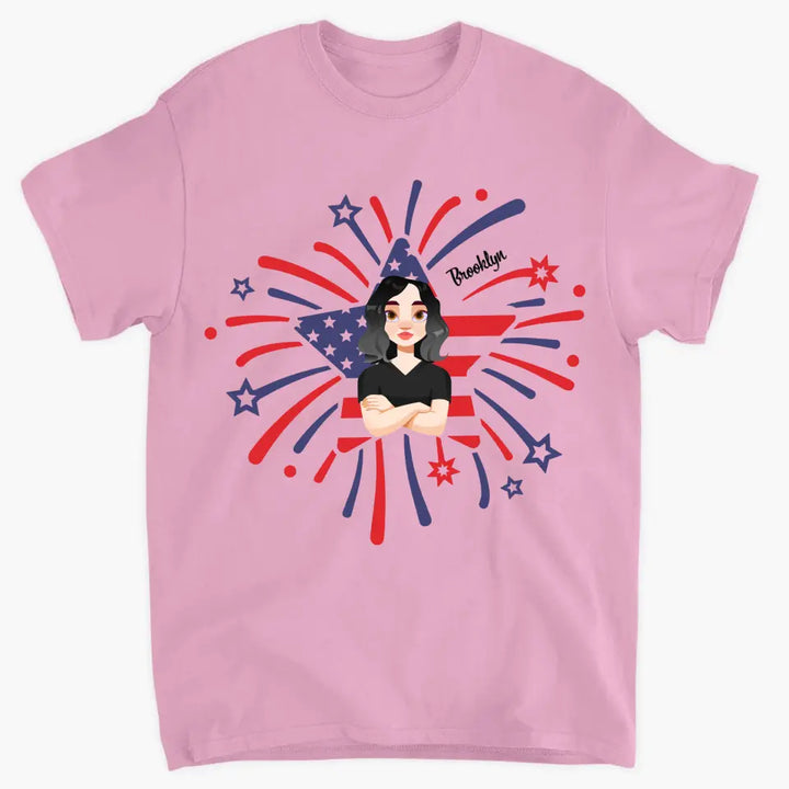 Personalized Custom T-shirt - 4th Of July, Mother's Day, Birthday Gift For Mom, Grandma - Mommy's Fireworks