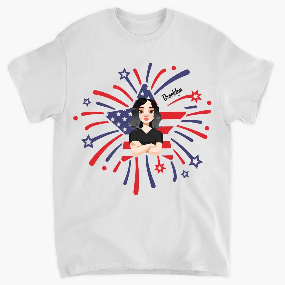 Personalized Custom T-shirt - 4th Of July, Mother's Day, Birthday Gift For Mom, Grandma - Mommy's Fireworks