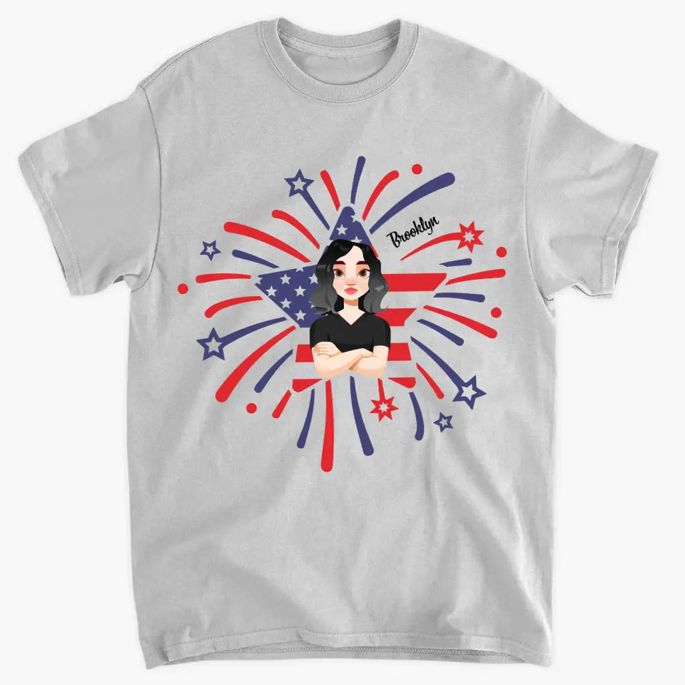 Personalized Custom T-shirt - 4th Of July, Mother's Day, Birthday Gift For Mom, Grandma - Mommy's Fireworks