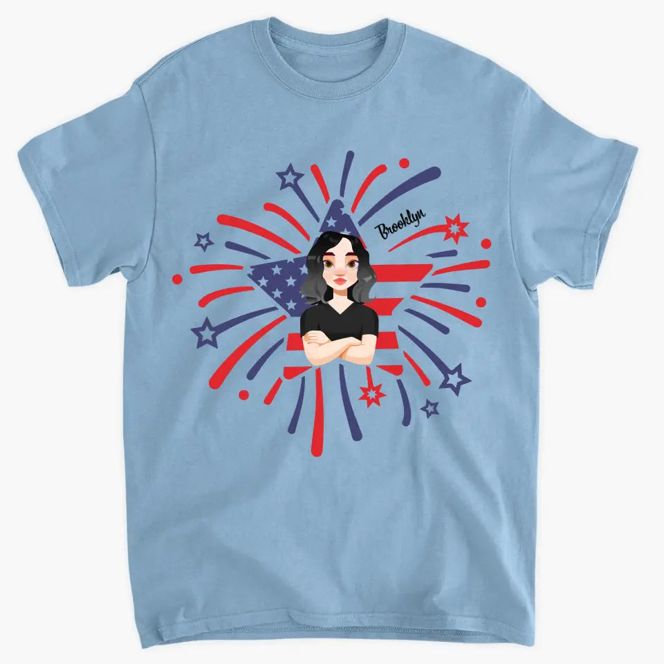 Personalized Custom T-shirt - 4th Of July, Mother's Day, Birthday Gift For Mom, Grandma - Mommy's Fireworks